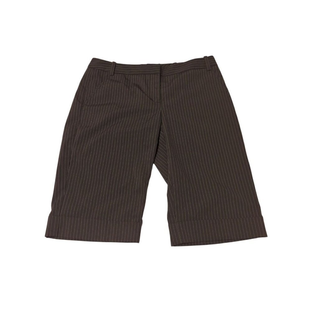 THE LIMITED pinstripe stretch Drew fit bermuda shorts Women's Size Size 6 Busine